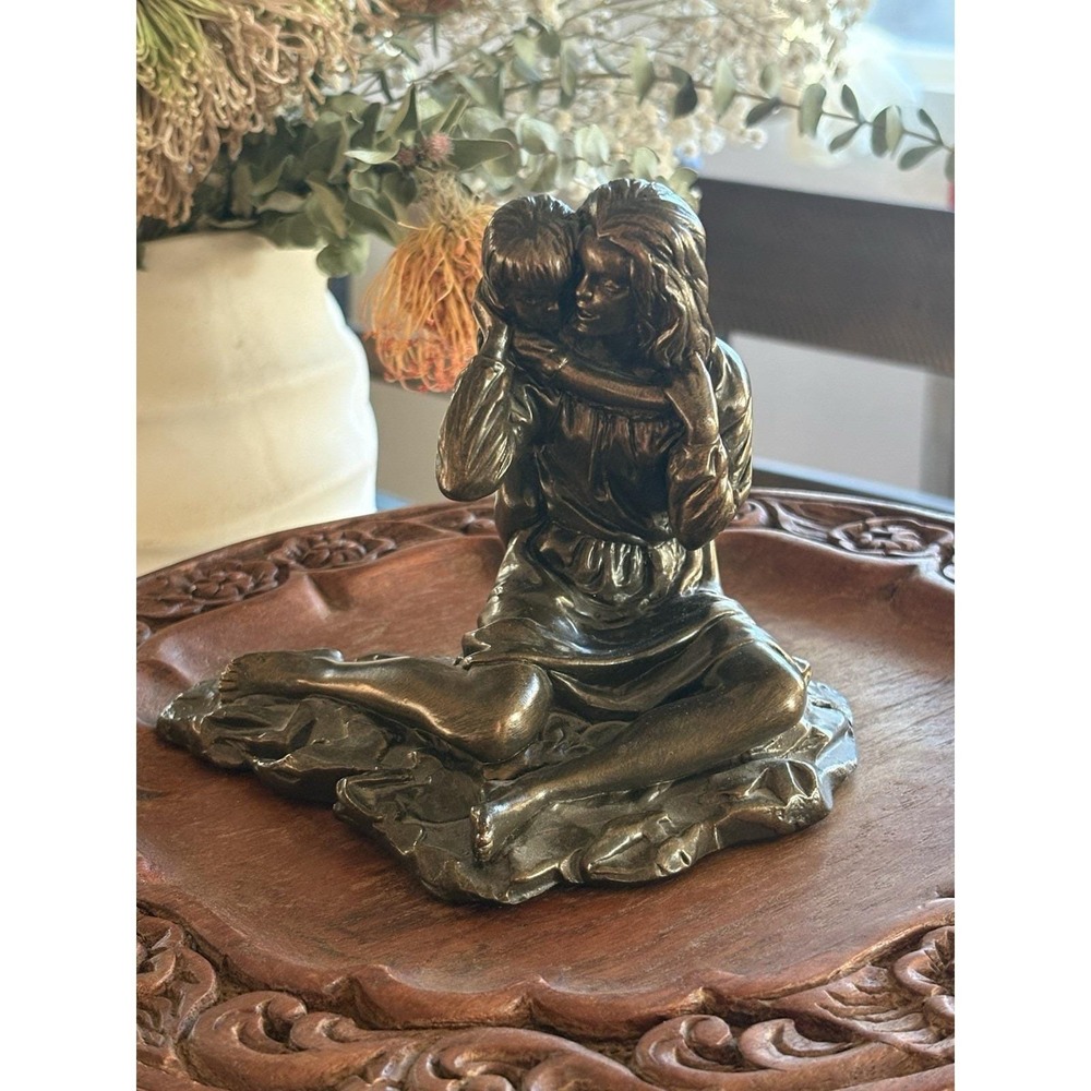 2003 Veronese Tarnis Bronzed Resin "Poetry of Love" Mother and Child Figurine